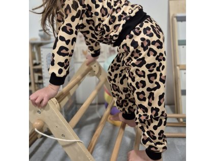 Flísové tepláky Yháček, Leopard