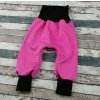 Softshellové kalhoty Yháček, letní, růžový melír/černá, DOPRODEJ