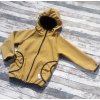Softshellová bunda Yháček, zimní, žíhaná, hořčicová