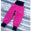 Softshellové kalhoty Yháček, zimní, růžová/černá, POSLEDNÍ KUSY