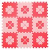 Pěnové BABY puzzle Růžové čtyřlístky, 9 ks
