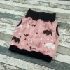 Sukně s kapsami Yháček, máma + dcera, lesní zvěř na světle starorůžové