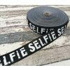 Hladká pruženka na boxerky Selfie na černé