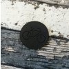 Štítek z ekokůže kulatý, antracit, kolo