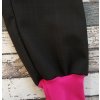 Softshellové kalhoty Yháček, podzim, černá/fuchsiová