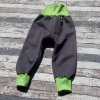 Softshellové kalhoty Yháček, podzim, šedá/zelená