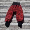 Zimní softshellové kalhoty Yháček, stavebnice červená, DOPRODEJ!