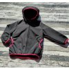 Softshellová bunda Yháček LONG, zimní, černá/fuchsiová, DOPRODEJ