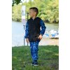 Zimní softshellové kalhoty Yháček, stavebnice modrá, poslední kus, vel. 68