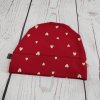 Rostoucí čepička Yháček, drobná srdíčka zlatá na bordó, DOPRODEJ