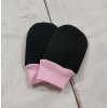 Mini softshellové rukavice bez palce s merinem, černá/světle růžová, vel. M