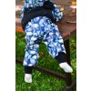 Softshellové kalhoty Yháček, letní, Květinová zvířátka šedá, vel. 128, POSLEDNÍ KUS
