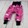 Softshellové kalhoty Yháček, letní, Lesní zvěř na fuchsiové, vel. 128, POSLEDNÍ KUS