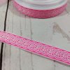 Rypsová stuha krajka na růžové