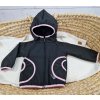 Softshellová bunda Yháček, zimní, černá/světle růžová