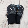 Mini softshellové rukavice bez palce s merinem, Origami medvěd