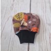 Mini softshellové rukavice bez palce s merinem, Lesní zvířátka hnědá