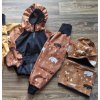 BAZAR, softshellový set jaro/podzim, Lesní zvěř na karamelové, vel. 92