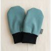Mini softshellové rukavice bez palce s beránkem, dusty mint