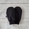 Mini softshellové rukavice bez palce s beránkem, černá
