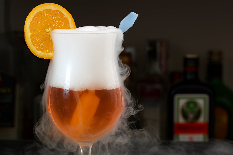 Drinky se suchým ledem