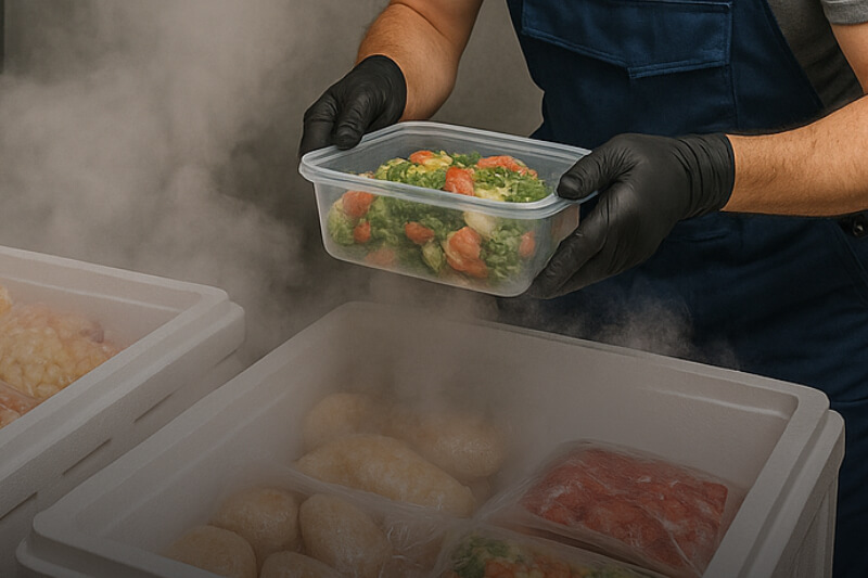 Suchý ľad vhodný pre potraviny