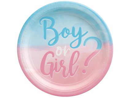 gender reveal party papirove party talire kluk nebo holka 8 ks 23 cm