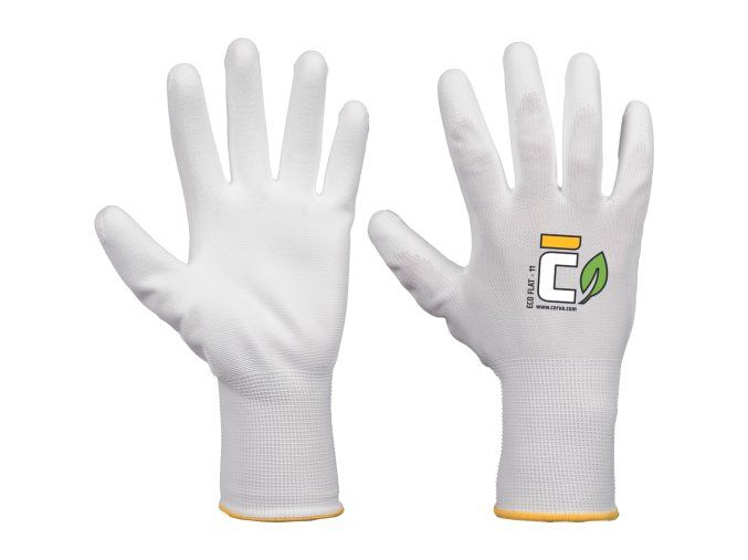 ECO flat rukavice bílá