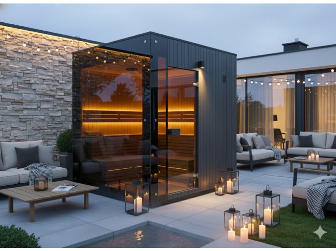 Sauna Cube Black Window