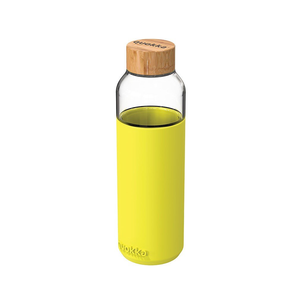 sklenena lahev na vodu flow 660ml quokka neon green