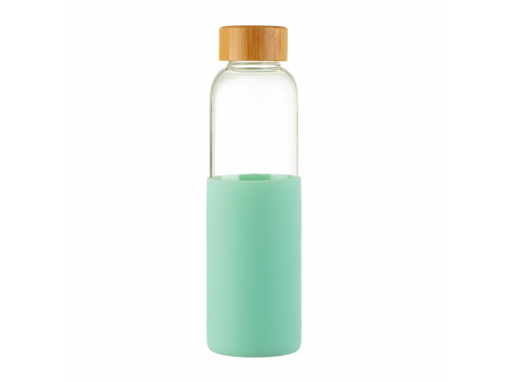 Skleněná lahev na vodu s ochranným obalem