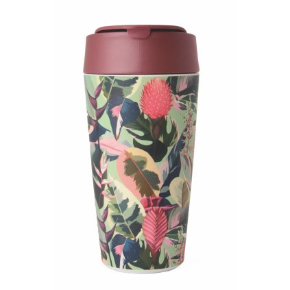 cestovni hrnek bioloco deluxe tropicke listky 420 ml