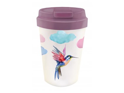 cestovni hrnek bioloco easy cup watercolor bird 350 ml