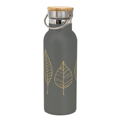 nerezova lahev pure gold leaves anthracite 500 ml