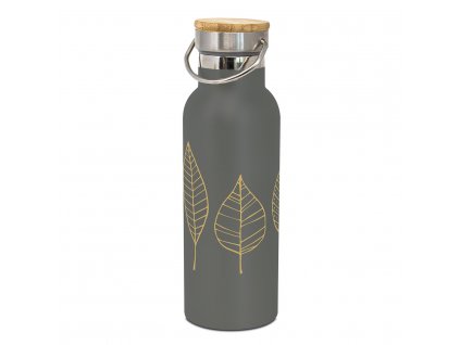 nerezova lahev pure gold leaves anthracite 500 ml