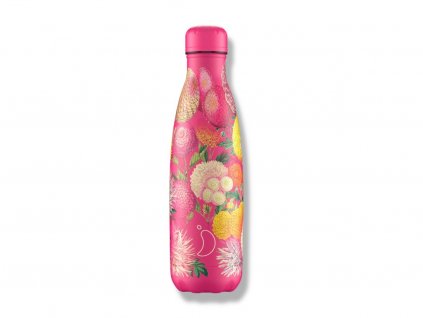 termolahev chilly s bottles pink pompoms 500ml edice florals original