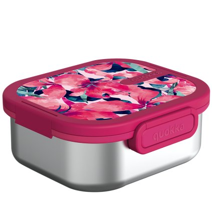nerezovy lunch box 1l quokka pink bloom 1
