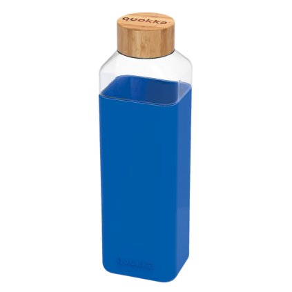 sklenena lahev na vodu storm 700ml quokka modra