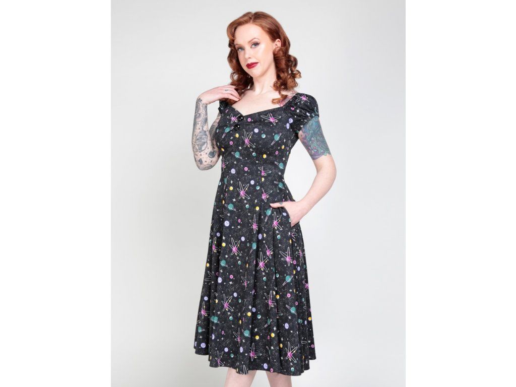 open lace back dress Space Vintage Dress 3X