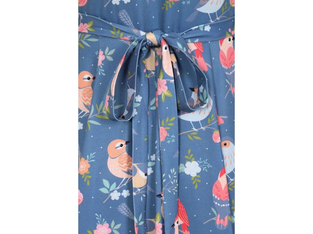 Lady V London Lyra Dress - Spring Birds - SugarBat.cz