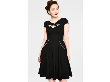 Voodoo Vixen retro šaty Connie - Black