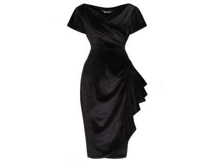 Elsie Dress Black Velvet