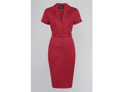 Caterina Pencil Dress Wine 2