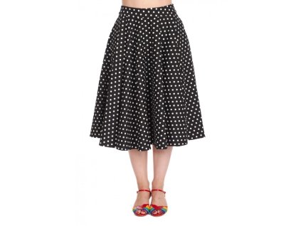 DOT DAYS SWING SKIRT Blk 1