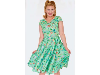 GARDEN PRINT CRISS CROSS FLARE DRESS 2