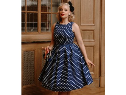 Lola Classic Vintage Sailor Dress in Dark Blue 4