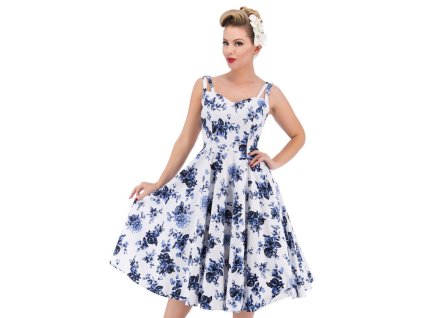 Blue Rosaceae Swing Dress 3