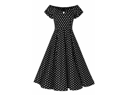 Lily Black and White Polka Plain 1