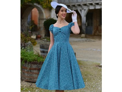 Lila Polka Dot Swing Dress 4