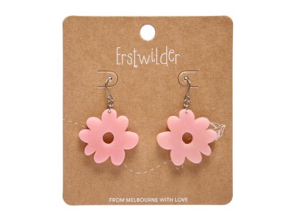 Flower Drop Earrings – Pink 1